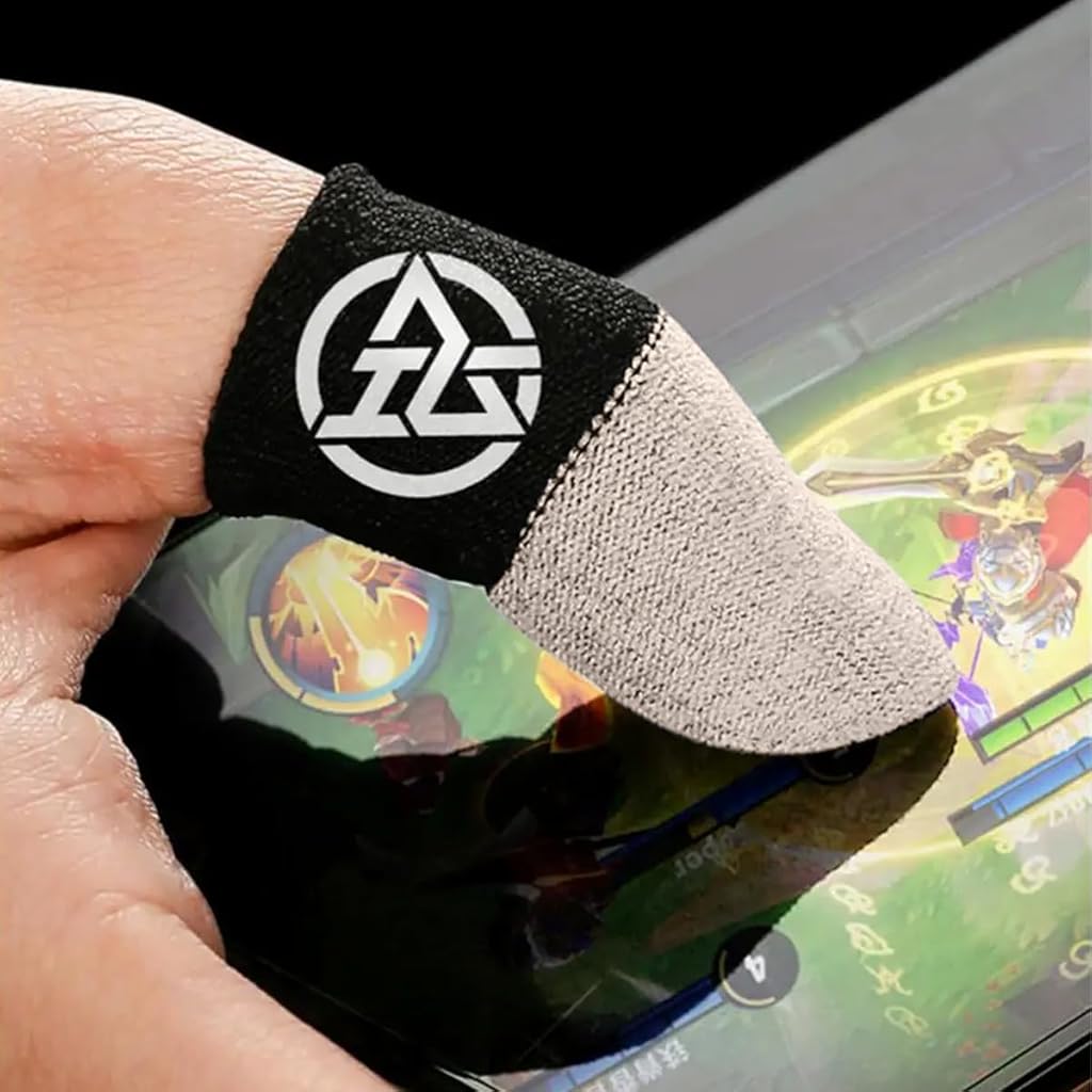 ZORBES® 4Pcs Gaming Finger Cot Gaming Finger Sleeves High Sensitivity Silver Fiber Gaming Finger Sleeves for Mobile Game, Pubg, Cod, Freefire & Fortnite ZORBES® 4Pcs Gaming Finger Cot Gaming Finger Sleeves High Sensitivity Silver Fiber Gaming Finger Sleeves for Mobile Game, Pubg, Cod, Freefire & Fortnite